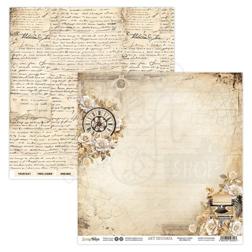 Papier do scrapbookingu 30x30 Art Decoria SB-ARDE-01 ScrapBoys