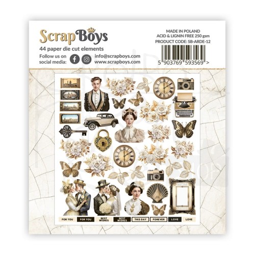 Ozdoby papierowe die-cuts Art Decoria SB-ARDE-12 ScrapBoys