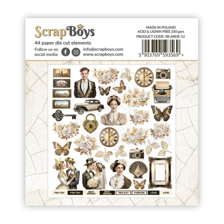 Ozdoby papierowe die-cuts Art Decoria SB-ARDE-12 ScrapBoys