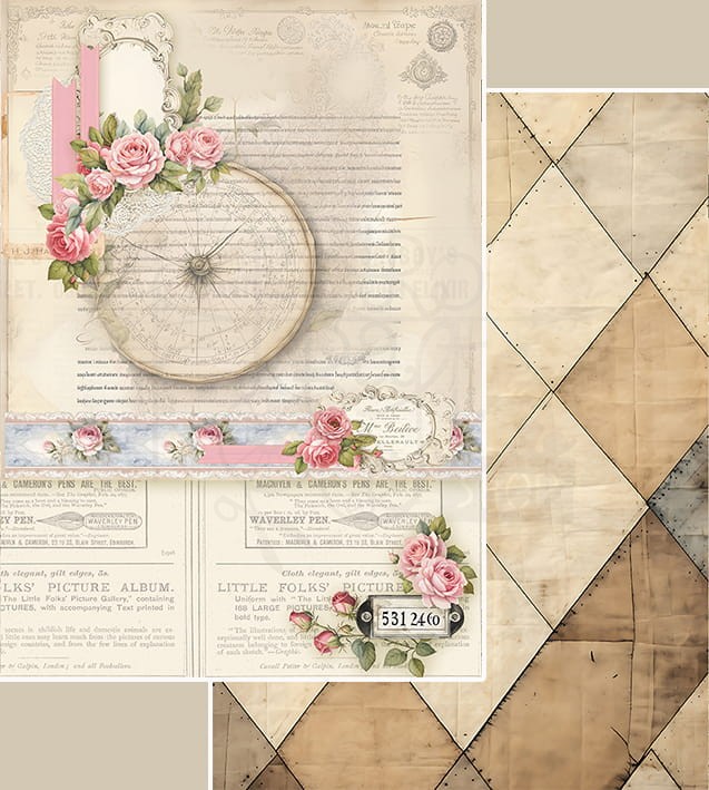 Zestaw papierów do scrapbookingu A4 Czar wspomnień SCRAP 8