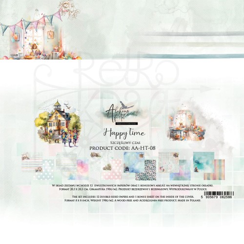 Zestaw papierów do scrapbookingu 20x20 Happy Time AA-HT-08 Alchemy of Art