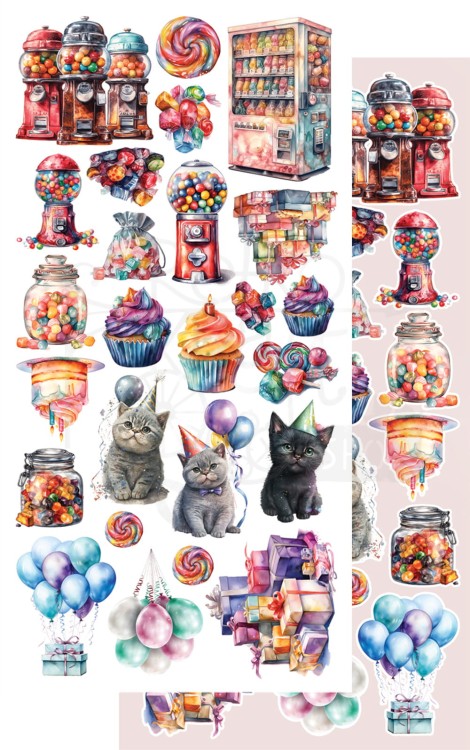 Zestaw papierów do scrapbookingu 15x30 elementy do wycinania Happy Time AA-HT-10 Alchemy of Art