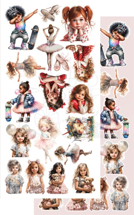 Zestaw papierów do scrapbookingu 15x30 elementy do wycinania Happy Time AA-HT-10 Alchemy of Art