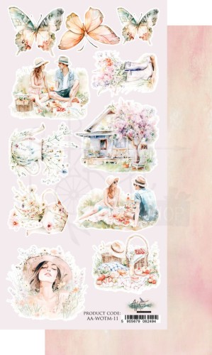 Papier do scrapbookingu 15x30 elementy do wycinania Whispers Of The Mountains AA-WOTM-11 Alchemy of Art