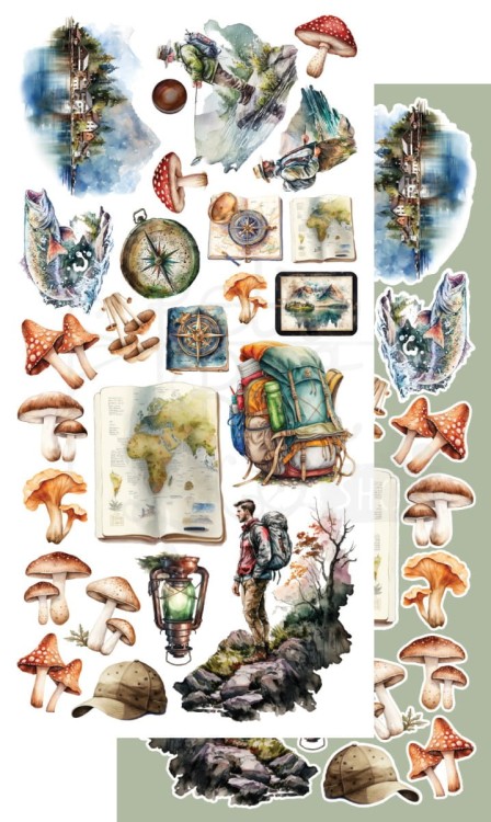 Zestaw papierów do scrapbookingu 15x30 elementy do wycinania Whispers Of The Mountains AA-WOTM-10 Alchemy of Art