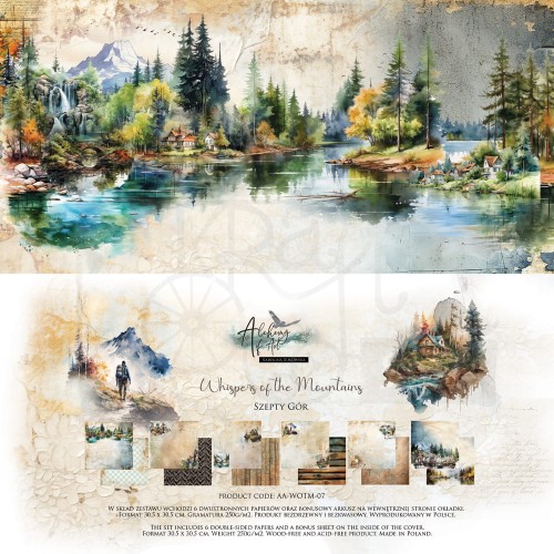 Zestaw papierów do scrapbookingu 30x30 Whispers Of The Mountains AA-WOTM-07 Alchemy of Art