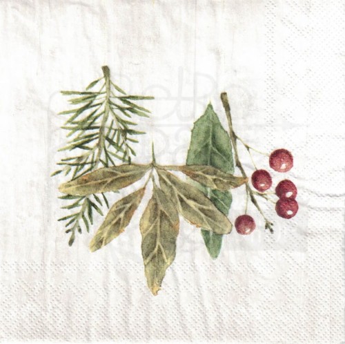 Serwetka 33x33 - Listki i gałązki
