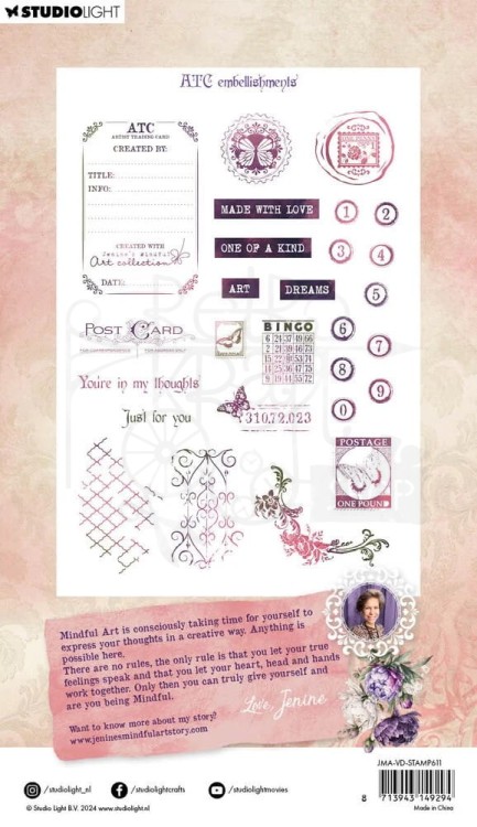 Zestaw stempli ATC embellishments Victorian Dreams JMA-VD-STAMP611 StudioLight