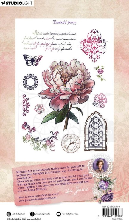 Zestaw stempli Timeless peony Victorian Dreams Peonie JMA-VD-STAMP610 StudioLight