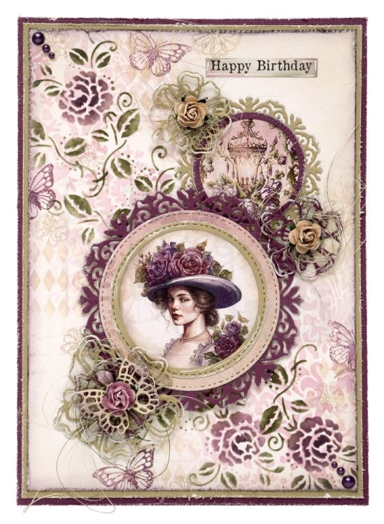 Zestaw stempli Timeless peony Victorian Dreams Peonie JMA-VD-STAMP610 StudioLight
