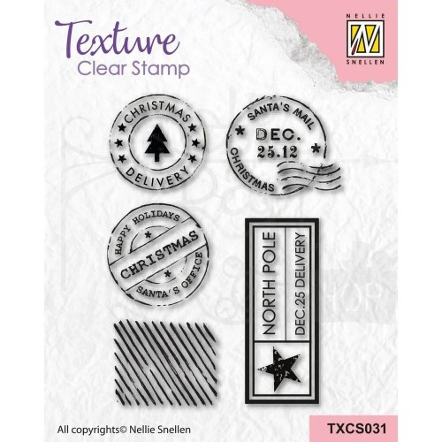 Stempel silikonowy Boże Narodzenie pieczątki pocztowe TXCS031 Nellie's Choice