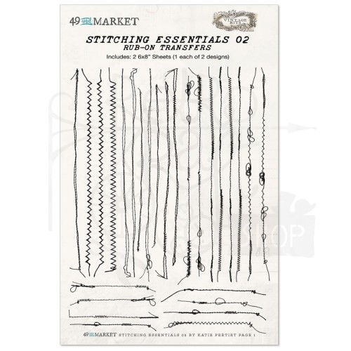 Rub-On Transfer 15x20 Stitching Essentials 02 2 arkusze E26030 49 and Market