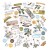 Ozdoby papierowe die-cuts Krafty Garden Chipboard Set 54szt KG26689 49 and Market