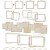 Ozdoby tekturowe ramki tagi Krafty Garden Stacked Frames 64szt KG26672 49 and Market