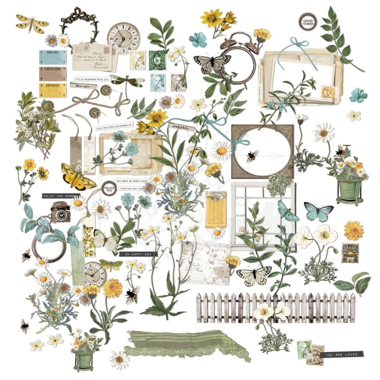 Ozdoby papierowe die-cuts Krafty Garden Elements Mini 107szt KG26641 49 and Market