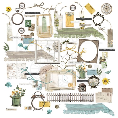 Ozdoby papierowe die-cuts Krafty Garden Elements 79szt KG26627 49 and Market