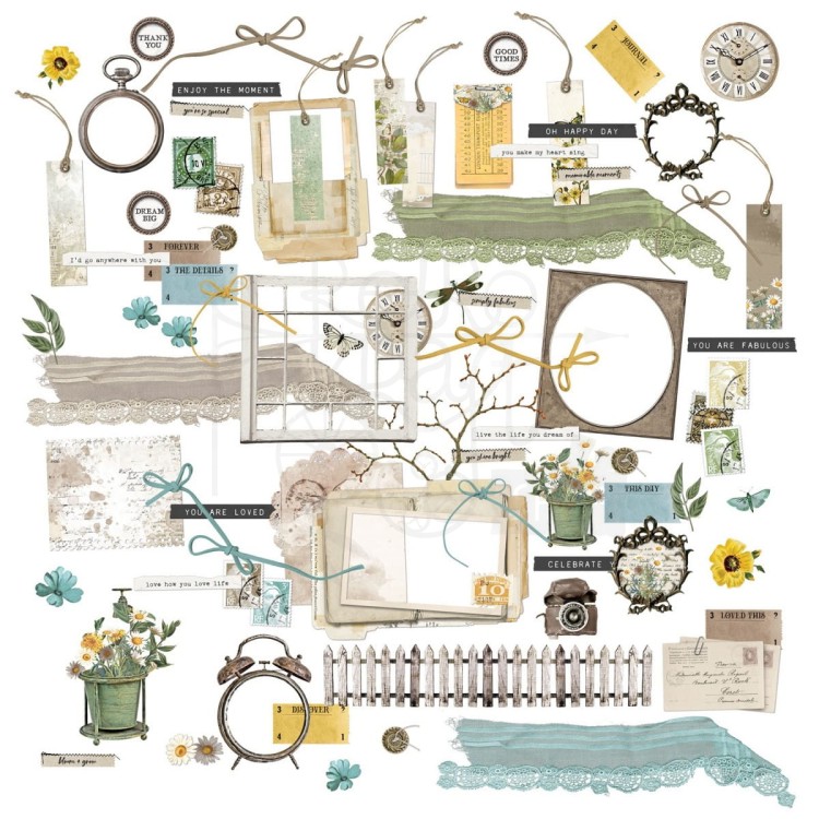 Ozdoby papierowe die-cuts Krafty Garden Elements 79szt KG26627 49 and Market