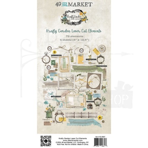 Ozdoby papierowe die-cuts Krafty Garden Elements 79szt KG26627 49 and Market