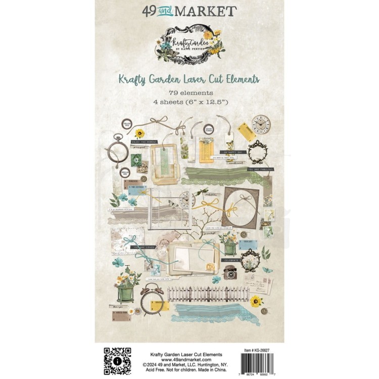 Ozdoby papierowe die-cuts Krafty Garden Elements 79szt KG26627 49 and Market