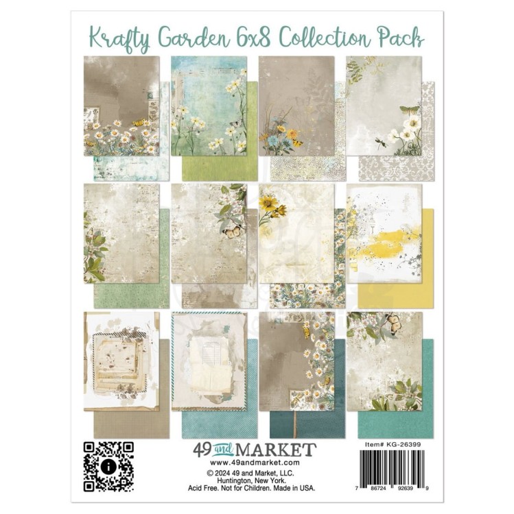 Zestaw papierów do scrapbookingu 15x20 Krafty Garden KG26399 49 and Market