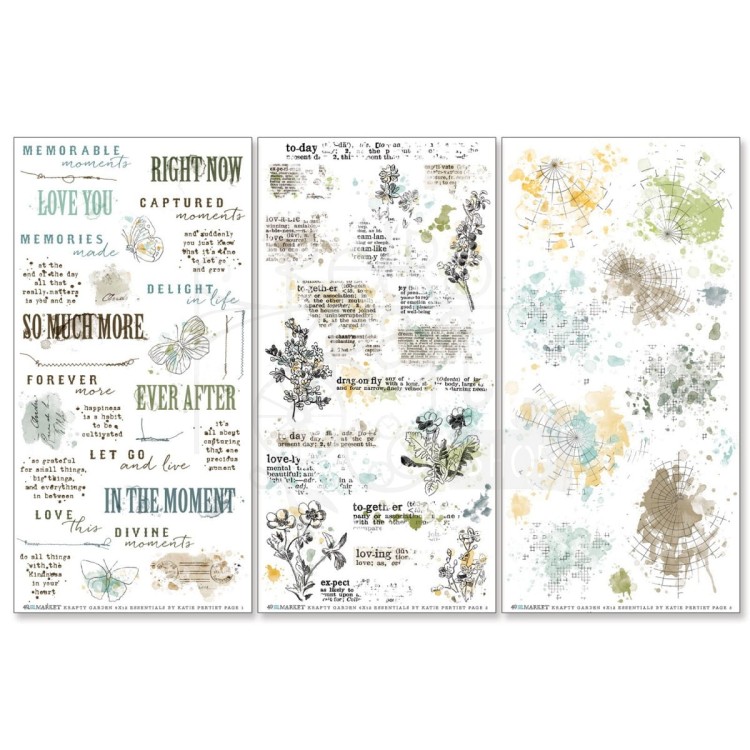 Rub-On Transfer 15x30 Krafty Garden Essentials KG26610 49 and Market