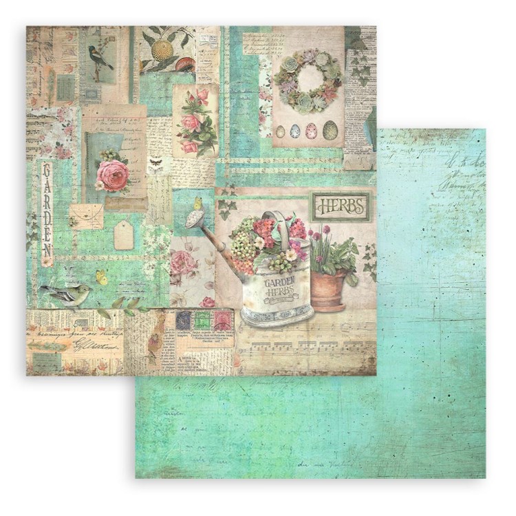 Zestaw papierów do scrapbookingu 20x20 Garden SBBS104 Stamperia