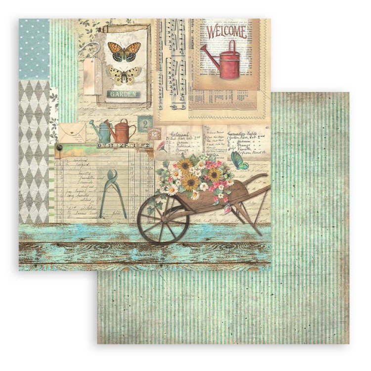 Zestaw papierów do scrapbookingu 20x20 Garden SBBS104 Stamperia