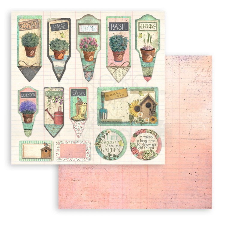 Zestaw papierów do scrapbookingu 20x20 Garden SBBS104 Stamperia