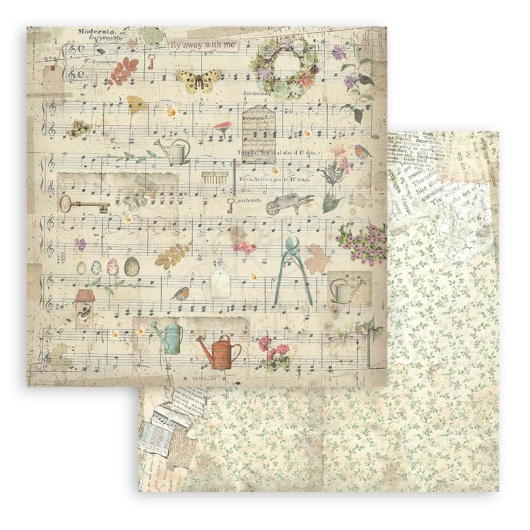 Zestaw papierów do scrapbookingu 20x20 Garden SBBS104 Stamperia