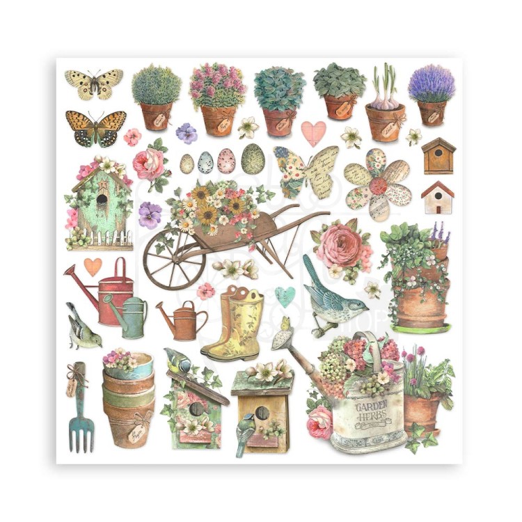 Zestaw papierów do scrapbookingu 20x20 Garden SBBS104 Stamperia