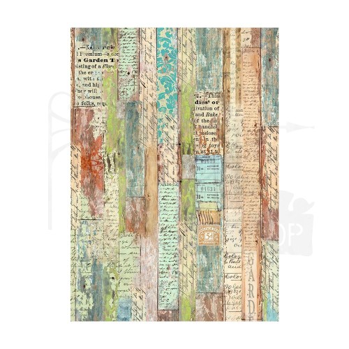 Papier ryżowy A6 Garden Backgrounds tła - zestaw 8szt DFSAK6021 Stamperia