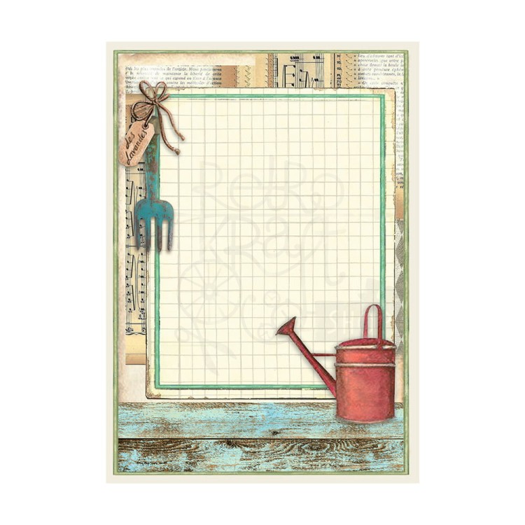Papier ryżowy A6 Garden Backgrounds tła - zestaw 8szt DFSAK6021 Stamperia
