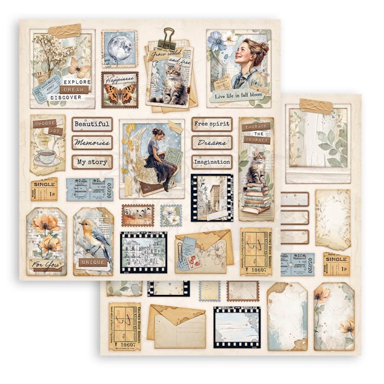 Zestaw papierów do scrapbookingu 20x20 Create Happiness Secret Diary SBBS103 Stamperia
