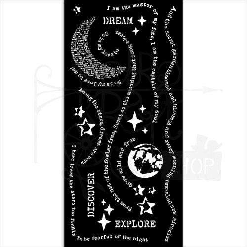 Szablon maska 12x25 Create Happiness Secret Diary Dream KSTDL93 Stamperia