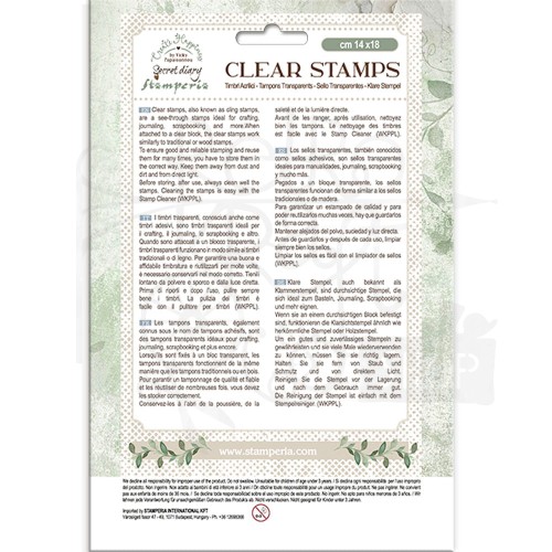 Stempel akrylowy 14x18cm Create Happiness Secret Diary Inspiration WTK191 Stamperia