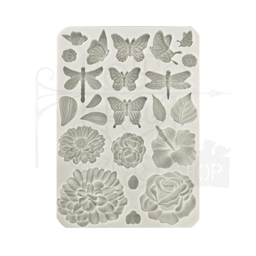 Foremka silikonowa A5 Create Happiness Secret Diary motyle i kwiaty KACMA509 Stamperia