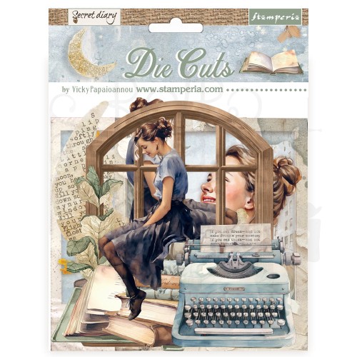 Ozdoby kształty tekturowe Die Cuts Create Happiness Secret Diary DFLDC96 Stamperia