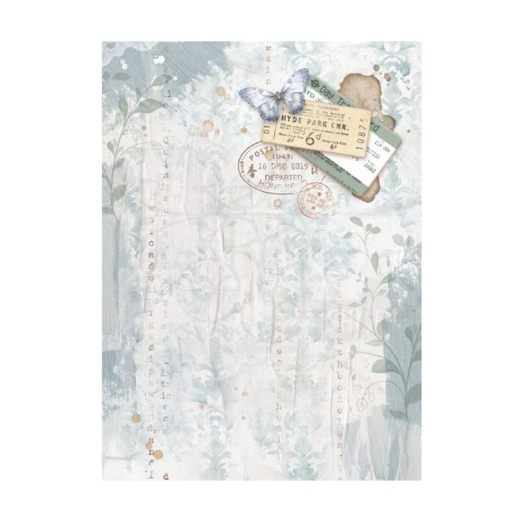 Papier ryżowy A6 Create Happiness Secret Diary Backgrounds tła - zestaw 8szt DFSAK6020 Stamperia