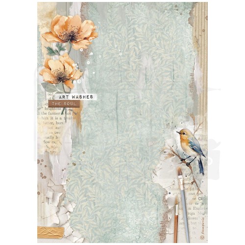 Papier ryżowy A4 Create Happiness Secret Diary Ptak DFSA4865 Stamperia