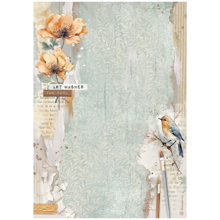 Papier ryżowy A4 Create Happiness Secret Diary Ptak DFSA4865 Stamperia