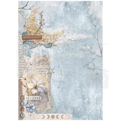 Papier ryżowy A4 Create Happiness Secret Diary Księżyc DFSA4863 Stamperia