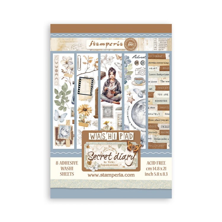 Papier washi A5 Create Happiness Secret Diary SBW04 Stamperia