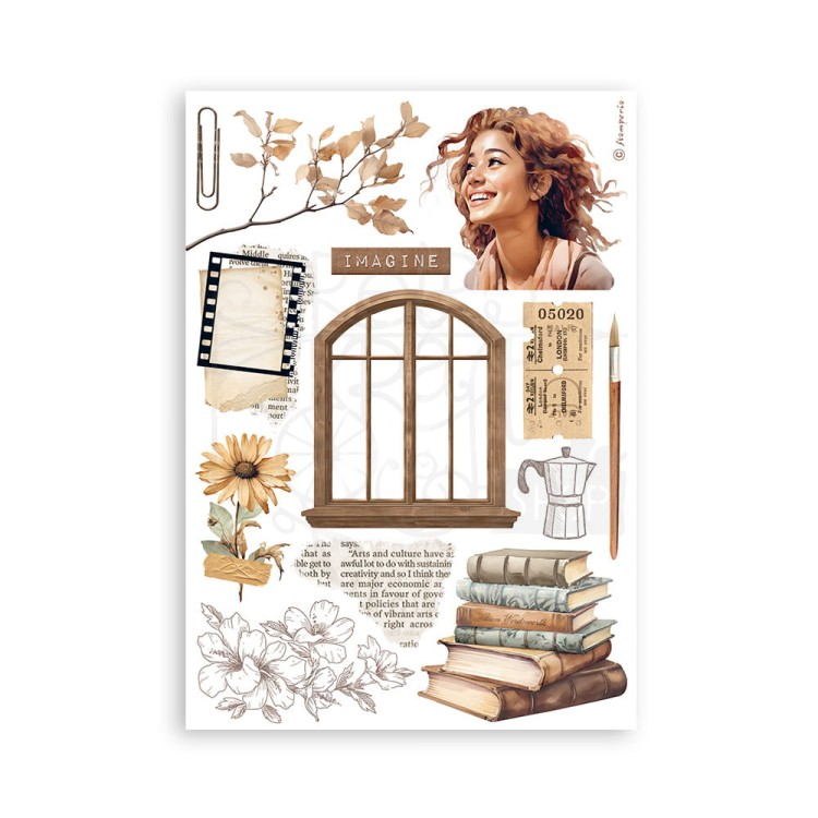 Papier washi A5 Create Happiness Secret Diary SBW04 Stamperia