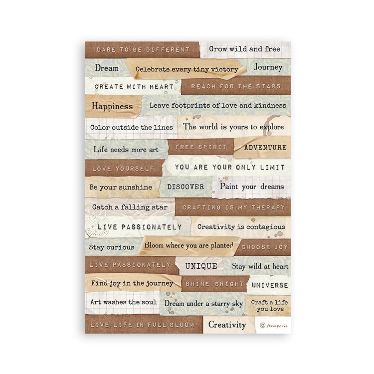 Papier washi A5 Create Happiness Secret Diary SBW04 Stamperia