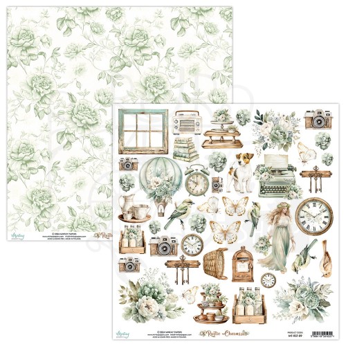 Papier 30x30 arkusz elementów do wycinania Rustic Charms MT-RST-09 Minaty