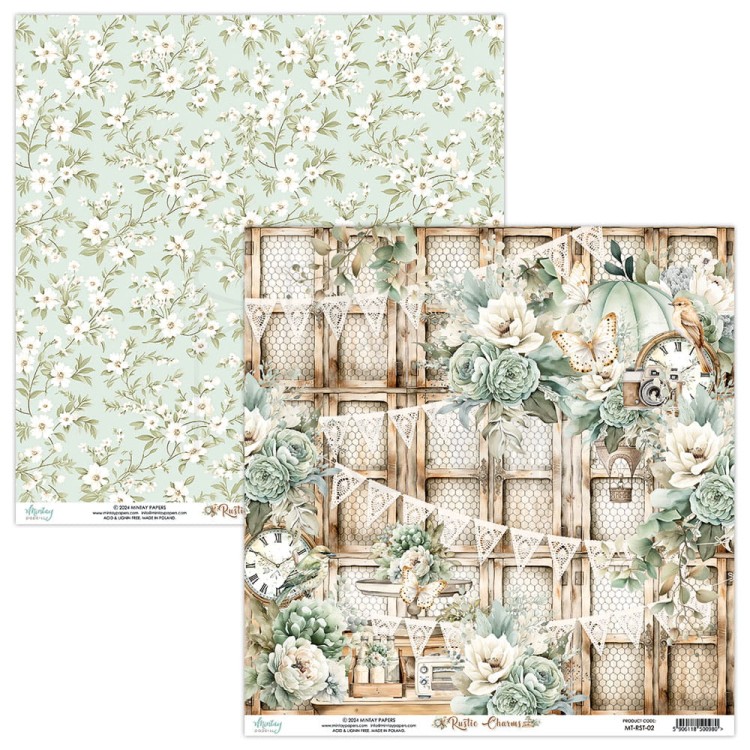 Zestaw papierów do scrapbookingu 30x30 Rustic Charms MT-RST-07 Minaty