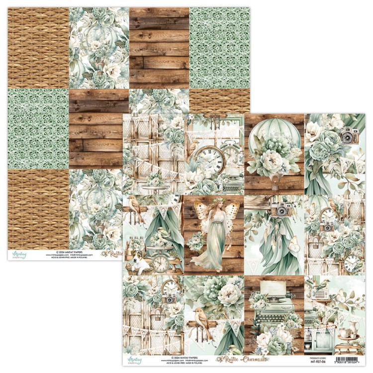 Zestaw papierów do scrapbookingu 30x30 Rustic Charms MT-RST-07 Minaty