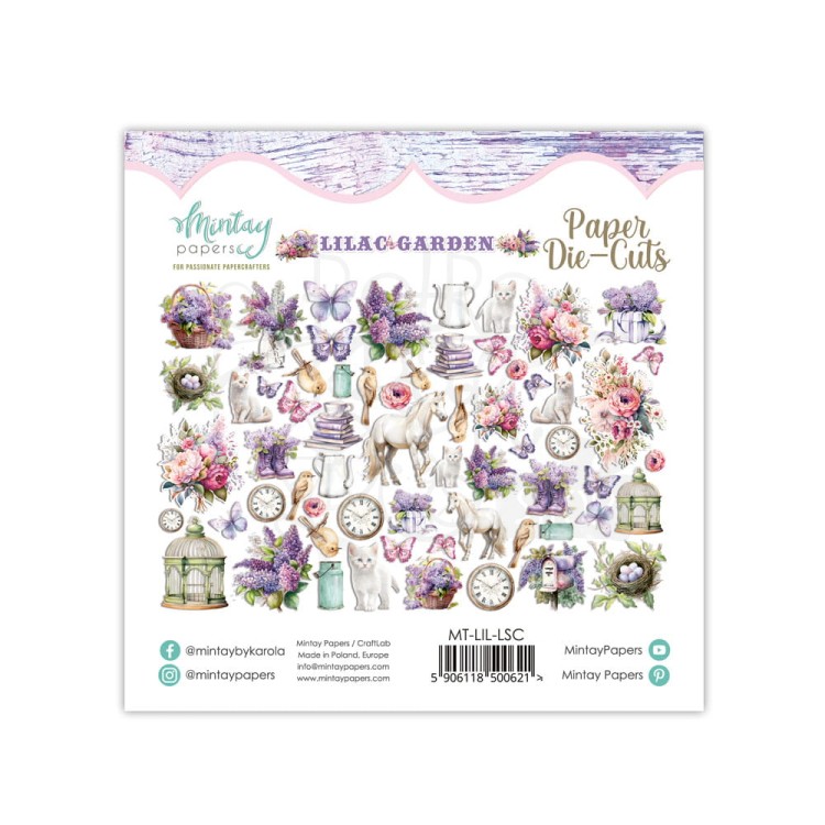 Kształty papierowe ozdoby Die Cuts Lilac Garden MT-LIL-LSC Minaty