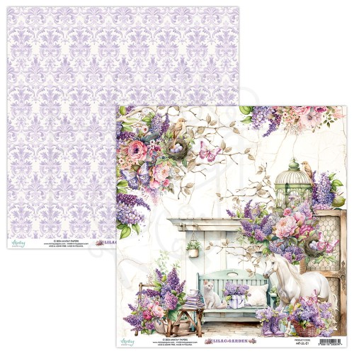 Zestaw papierów do scrapbookingu 30x30 Lilac Garden MT-LIL-07 Minaty