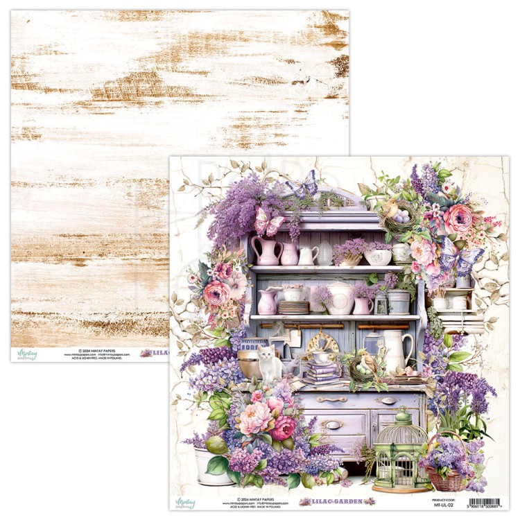 Zestaw papierów do scrapbookingu 30x30 Lilac Garden MT-LIL-07 Minaty